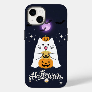Katze an Halloween unter Mondlicht – Gruselige und Case-Mate iPhone 14 Hülle