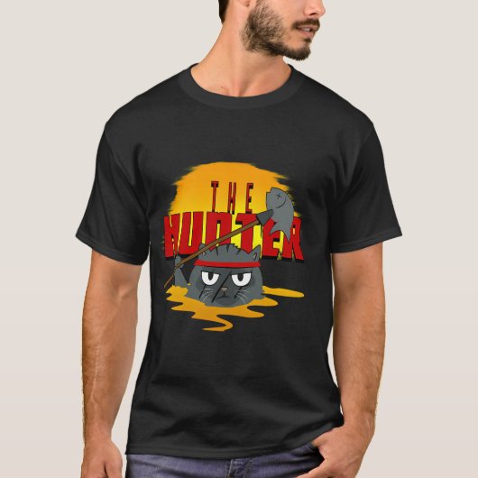 Katze angelt angelt T-Shirt (Vorderseite)