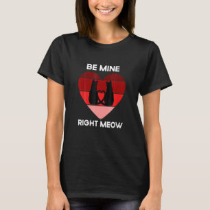 Katze Anti Valentinstag Retro Vintage Meow Katze T-Shirt