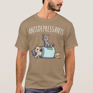 Katze Antidepressiv Funny Cat Kawaii Katzen Wie gl T-Shirt