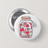 Katze Antidepressiv Funny Cat Lover Geschenk Button (Vorne & Hinten)