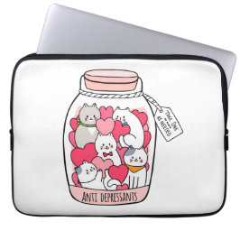 Katze Antidepressiv Funny Cat Lover Geschenk Laptopschutzhülle