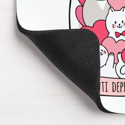 Katze Antidepressiv Funny Cat Lover Geschenk Mousepad (Ecke)