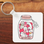 Katze Antidepressiv Funny Cat Lover Geschenk Schlüsselanhänger (Vorderseite)