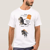 Katze Antigravitations T-Shirt (Vorderseite)