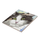 Katze Aquarell Fliese (Seite)