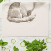 Katze. Aquarell Handtuch (Gefaltet)