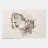 Katze. Aquarell Handtuch (Horizontal)