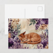 Katze Aquarell Postkarte (Vorne/Hinten)