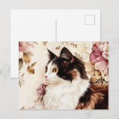 Katze Aquarell Postkarte (Vorne/Hinten)