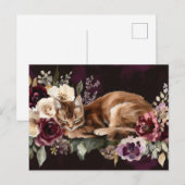 Katze Aquarell Postkarte (Vorne/Hinten)