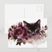 Katze Aquarell Postkarte (Vorne/Hinten)