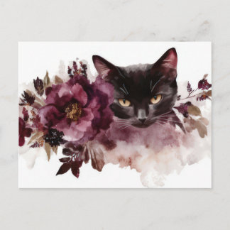 Katze Aquarell Postkarte