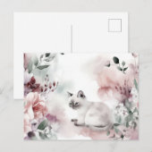 Katze Aquarell Postkarte (Vorne/Hinten)