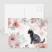 Katze Aquarell Postkarte (Vorne/Hinten)