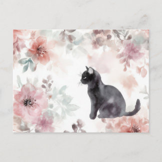 Katze Aquarell Postkarte