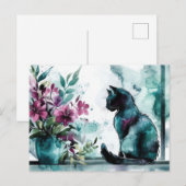 Katze Aquarell Postkarte (Vorne/Hinten)