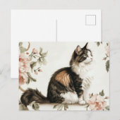 Katze Aquarell Postkarte (Vorne/Hinten)