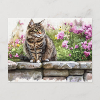 Katze Aquarell Postkarte