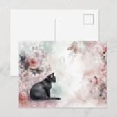 Katze Aquarell Postkarte (Vorne/Hinten)