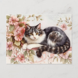 Katze Aquarell Postkarte