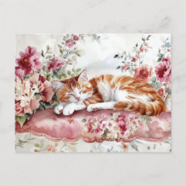 Katze Aquarell Postkarte