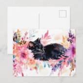 Katze Aquarell Postkarte (Vorne/Hinten)