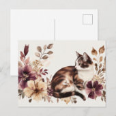 Katze Aquarell Postkarte (Vorne/Hinten)