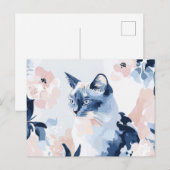 Katze Aquarell Postkarte (Vorne/Hinten)