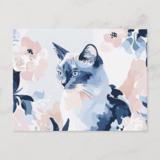 Katze Aquarell Postkarte