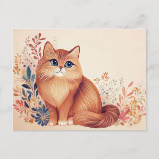 Katze Aquarell Postkarte