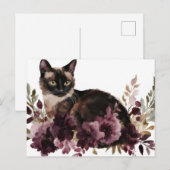 Katze Aquarell Postkarte (Vorne/Hinten)