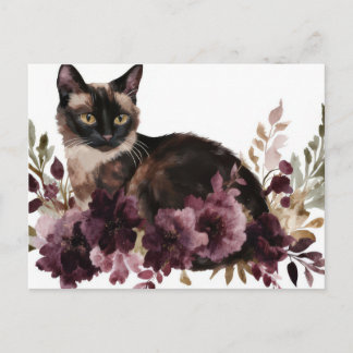 Katze Aquarell Postkarte