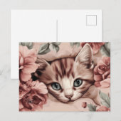 Katze Aquarell Postkarte (Vorne/Hinten)