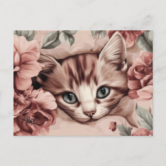 Katze Aquarell Postkarte
