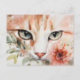Katze Aquarell Postkarte