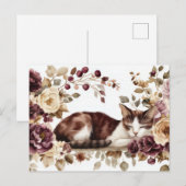 Katze Aquarell Postkarte (Vorne/Hinten)