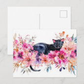 Katze Aquarell Postkarte (Vorne/Hinten)