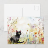 Katze Aquarell Postkarte (Vorne/Hinten)