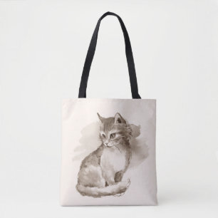 Katze. Aquarell Tasche