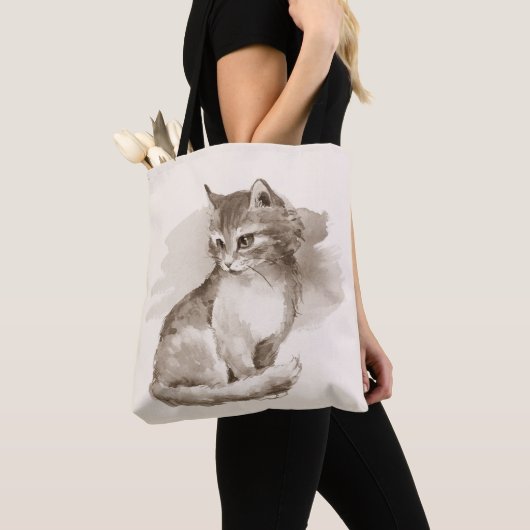Katze. Aquarell Tasche (Von Nahem)
