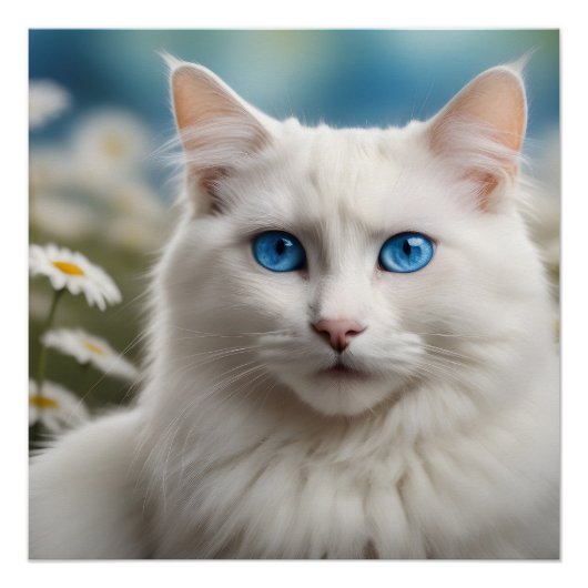 Katze "Art 20" x 20", Plakatpapier (Semi-Gloss) Poster (Vorderseite)