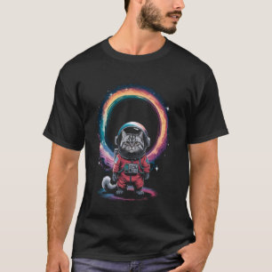 Katze Astronaut Astronomie Astrophysik Wissenschaf T-Shirt