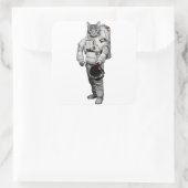 Katze Astronaut Aufkleber (Tasche)