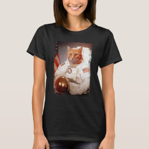 Katze Astronaut Mond Raum Mission Tier Astronaut T-Shirt