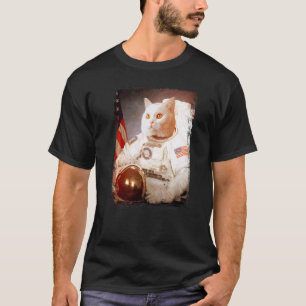 Katze Astronaut Mond Raum Mission Tier Astronaut T-Shirt