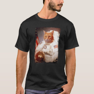 Katze Astronaut Mond Raumfahrtmission Tier Astrona T-Shirt