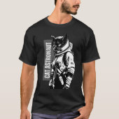 Katze Astronaut T-Shirt (Vorderseite)