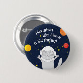 Katze Astronaut Tier mit Helm-Kliterabor Button (Vorne & Hinten)