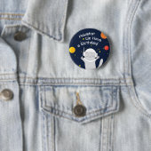Katze Astronaut Tier mit Helm-Kliterabor Button (Beispiel)